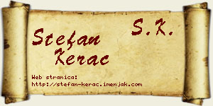 Stefan Kerac vizit kartica